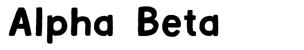 Alpha Beta font preview